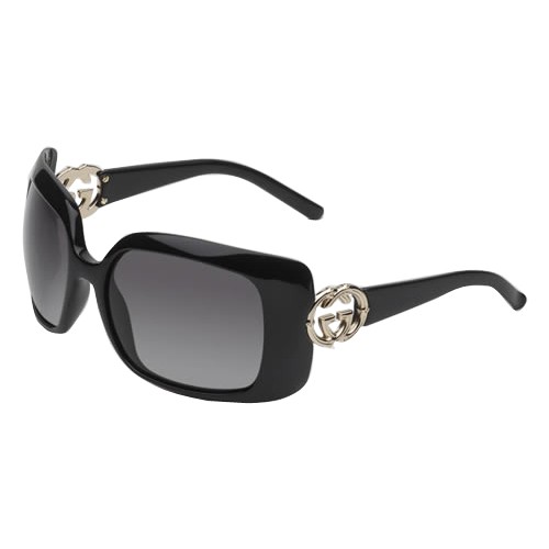 Noir Gucci Lunettes De Soleil Détail De Verrouillage De Bambou G